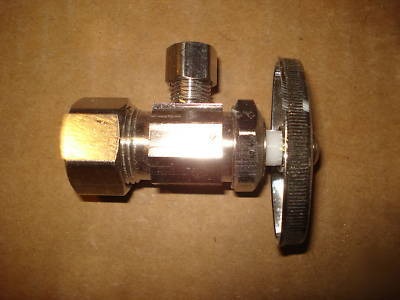 Lot of 22 various angle & straight stops 1/2, 3/8, 1/4 
