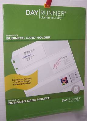 Lot of 3 day runner refills credit business card holder