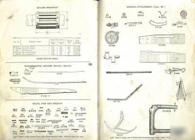 Mccormick deering grain binder vintage manual