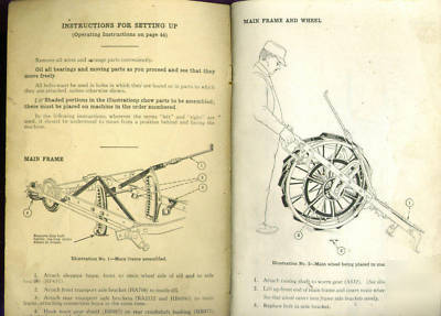 Mccormick deering grain binder vintage manual