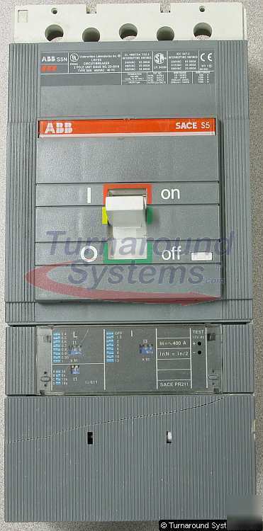 New abb S5N400BW-2 breaker, 300 amp, 2 pole, 