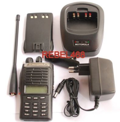 New lot 4 motorola 2 way radio vhf hurricane 5W imp.mic