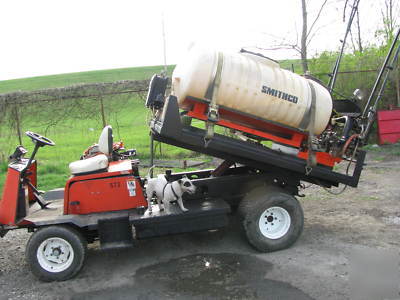 Smithco-4 wheel utility sprayer dump-hyd .platform