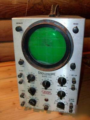 Vintage eico model 460 dc-wide band oscilloscope&manual