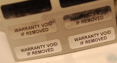 1000 silver warranty void tamper evident label stickers