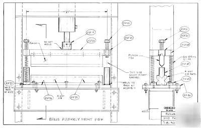 25 ton shop press, punch and brake (3 in 1)