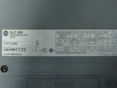 Allen bradley SLC500 programmable controller 1747-L40A