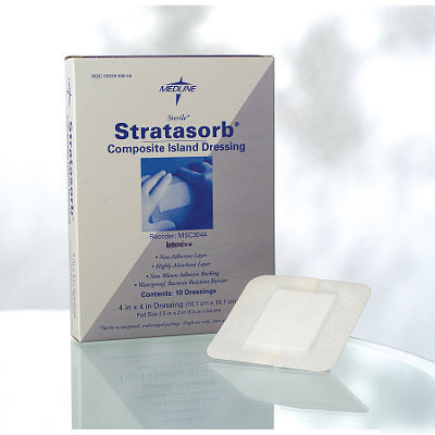 Medline stratasorb wound island composite dressing x 10