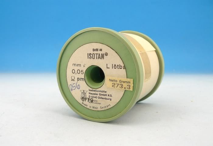 256 ohm /m resistor isotan / konstantan wire net 273.3G