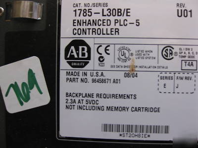 Allen bradley plc-5/30B/e w/ 1785-enet/b, excellent 