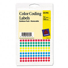 Identification dot, removable, 4X6 sheet, 1/4 diameter