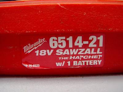Milwaukee 6514-21 18-v cordless sawzall hatchet kit