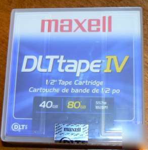 New maxell dlttape iv dlt data cartridge 40/80 gb 1/2