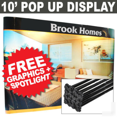 Trade show pop up display booth kiosk podium free print