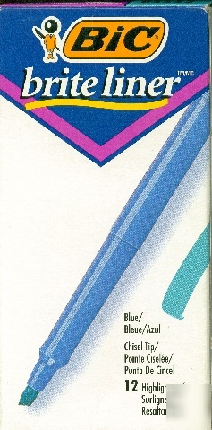 10 blue bic brite bright liner free shipping