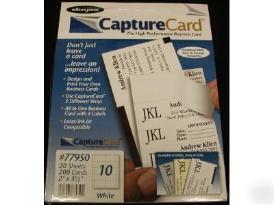 Capture card adhesive business card paper 1200 count