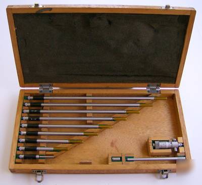 Mitutoyo 141-133 inside depth micrometer set 2-12â€ 