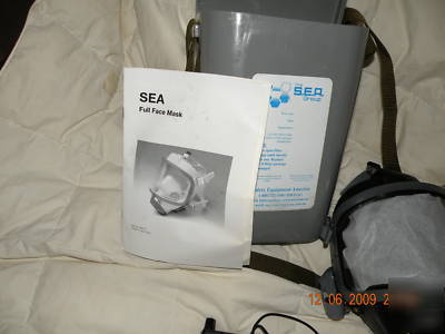 New sea full face respirator mask with carrying case