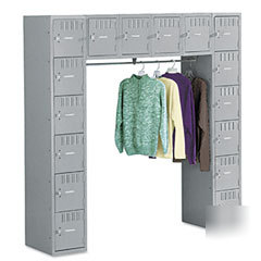 Tennsco box locker unit with coat bar 16 compartments