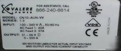 Valere compact dc power system shelf for v rectifiers