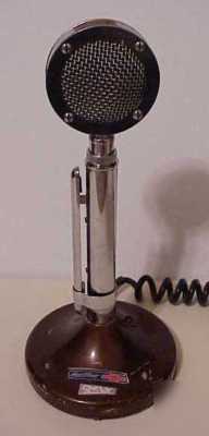 Vintage lollipop microphone, astatic , brown base