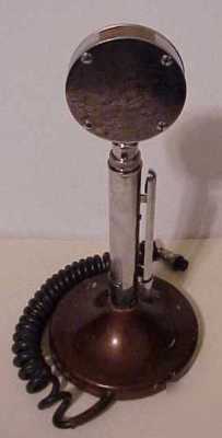Vintage lollipop microphone, astatic , brown base