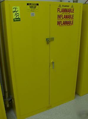 Justrite flammable storage cabinet 2 door 45 gallon cap