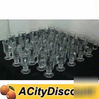 Lot of 33 clear glass 10 oz irish coffee mugs cups used