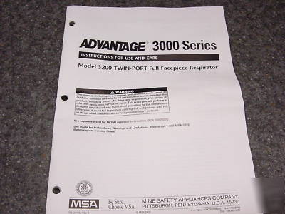 Msa 3200 full face respirator mask