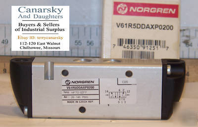 New 1 norgren V61R5DDA-XP0200 5/3 air pilot valve V61 n