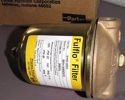 New parker fulflo brass BR4 single cartridge filter * *