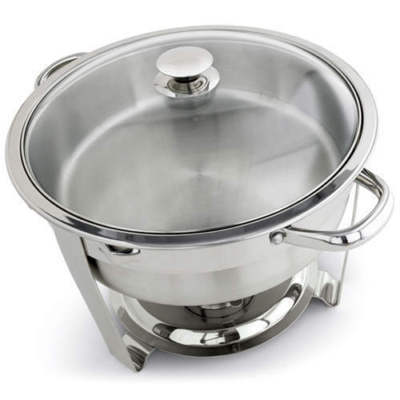 New round chafer chafing stainless steel dish 5 quart * *