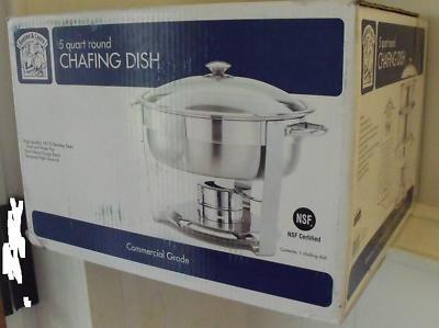New round chafer chafing stainless steel dish 5 quart * *