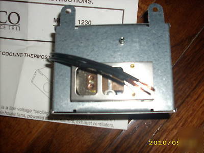 New thermostat line voltage cooling attic vent jct box 