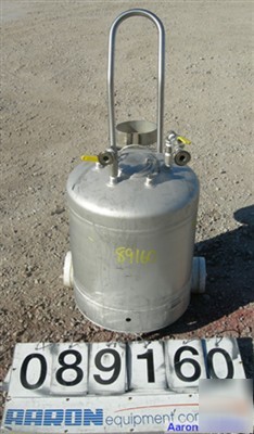 Used: alloy products pressure tank, 20 gallon, 316L sta