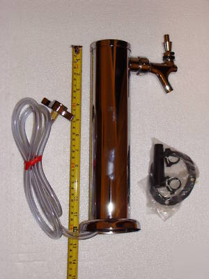  draft beer single faucet chrome tower by banner