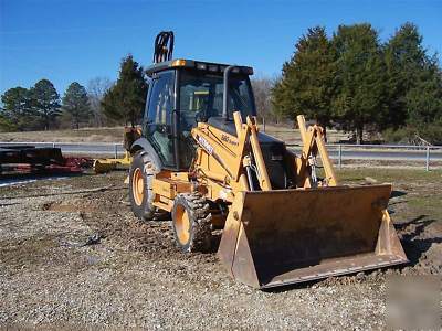 2006 case 580 super m 580SM backhoe 4-1 bkt a/c e-stick