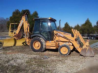 2006 case 580 super m 580SM backhoe 4-1 bkt a/c e-stick
