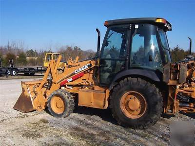 2006 case 580 super m 580SM backhoe 4-1 bkt a/c e-stick