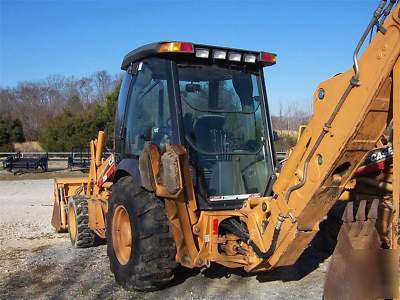 2006 case 580 super m 580SM backhoe 4-1 bkt a/c e-stick