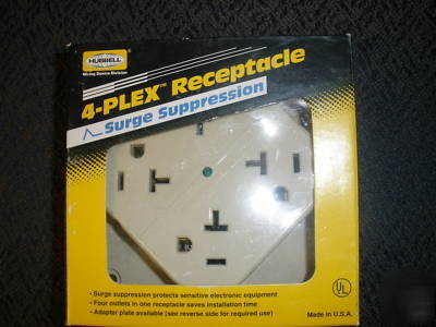 HBL420IS hubble 4PLEX surge suppression receptacle