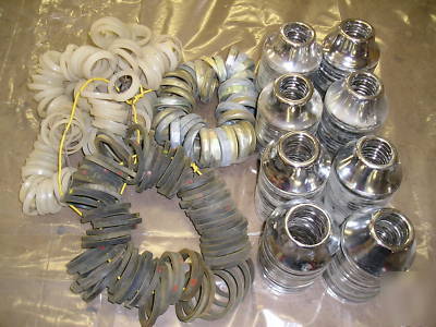 Lot of misc plumbing escutcheons, slip rings, gaskets