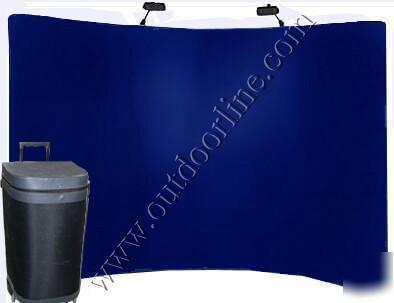 10' exhibit booth pop up display trade show deep blue