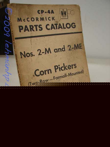 2-m 2-me farmall corn picker illustrated parts manual 