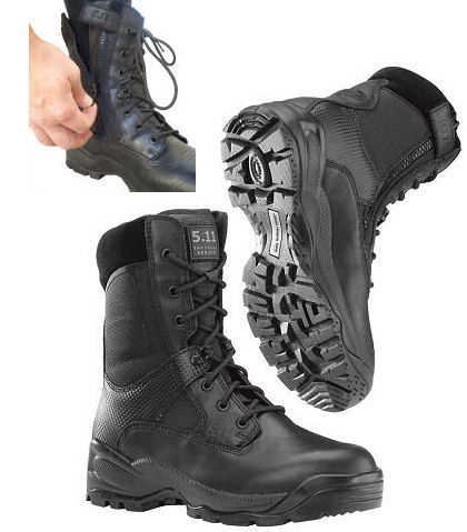 5.11 atac 8IN side zip police duty boot black leather