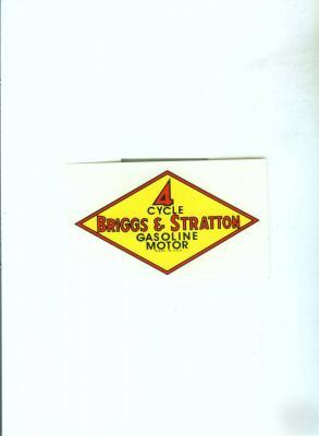 Briggs & stratton yellow engine decal 