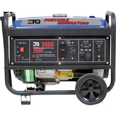 Etq portable generator 3500 surge watts, 2800 watts