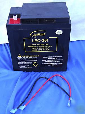 New lightguard 6 volt battery emergency lighting LEC361 