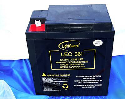 New lightguard 6 volt battery emergency lighting LEC361 