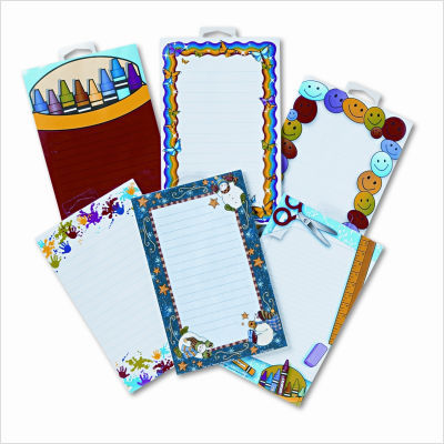 Notepad set, school/seasonal theme, 6 50-sheet pads/pk